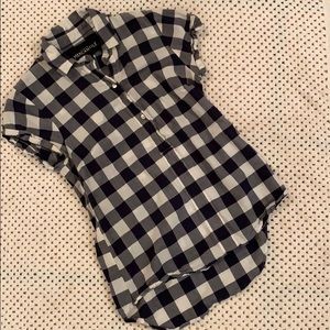 Button-down checkered